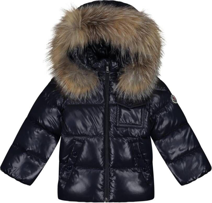 Moncler Jack met capuchon , Blauw, Dames