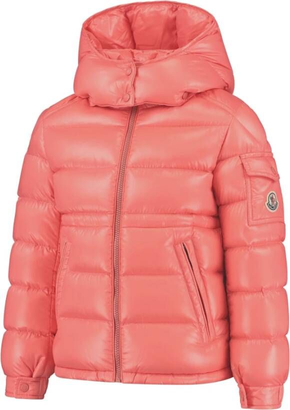 Moncler Logo patch down jas , Roze, Dames