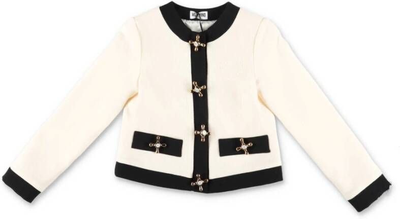 Moschino wit wollen jasje | witte wollen jas , Wit, Unisex