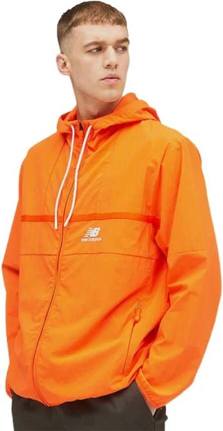 New Balance Herenjack Windscheperjack Mj21500Pop , Oranje, Heren