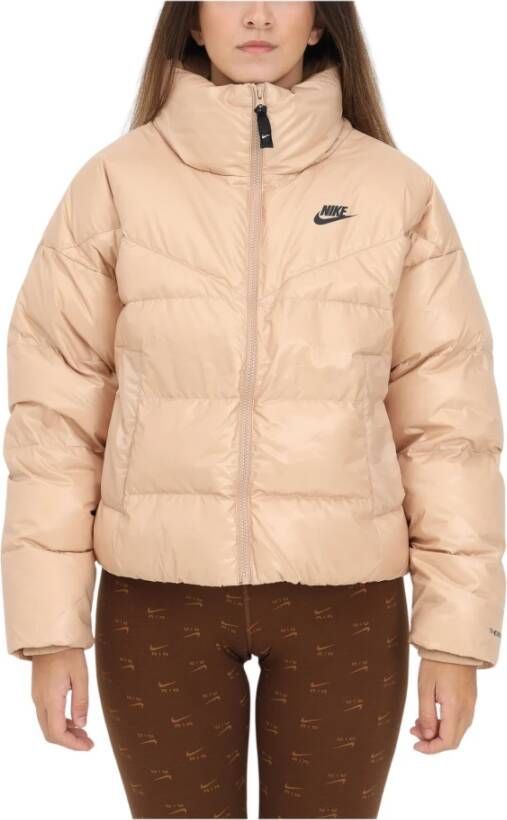 Nike Gewatteerde Jassen Beige Dames