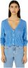 Object Blauwe Vest Cila L/s Knit Cardigan online kopen