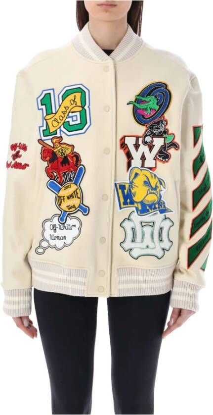 Off White Bomberjack , Wit, Dames