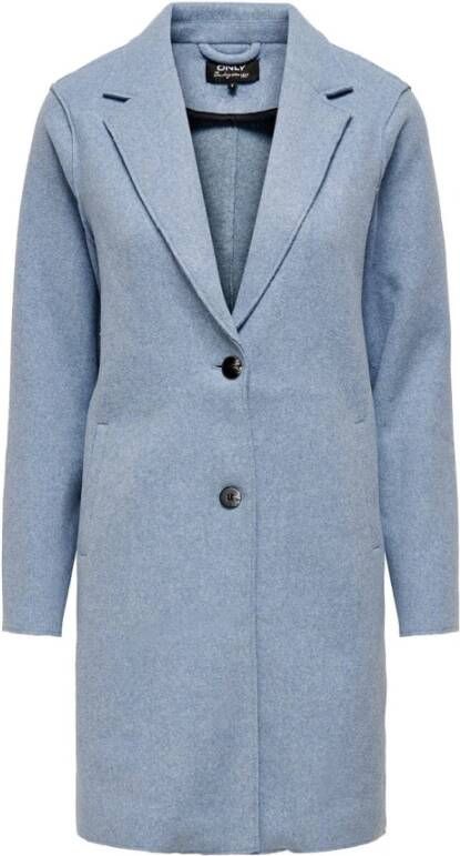 Only Single Breasted Coats , Blauw, Dames