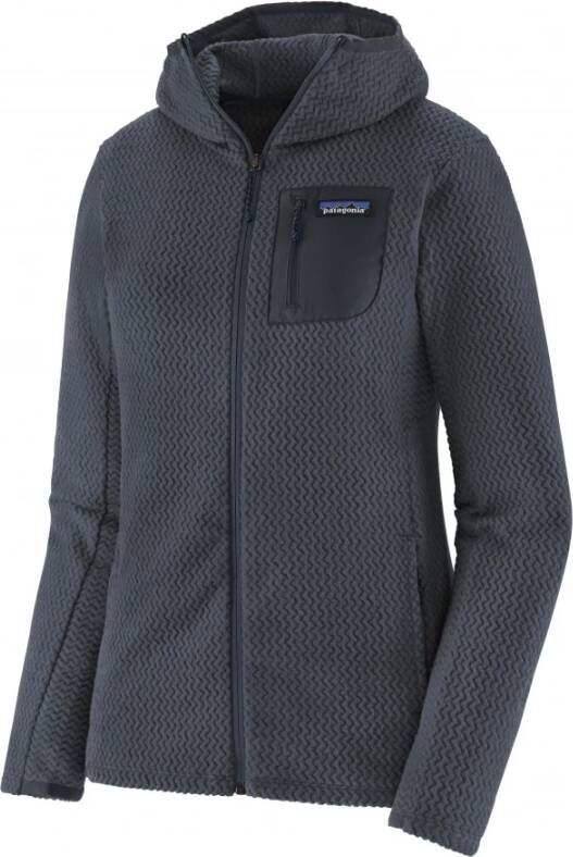 Patagonia W r1 lucht full zip hoody smolder blauw , Blauw, Dames