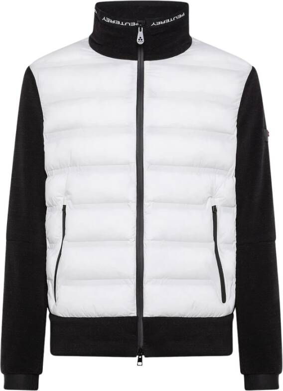 Peuterey Dubbele materiaal stretch down Proof Bomber Jacket , Wit, Heren