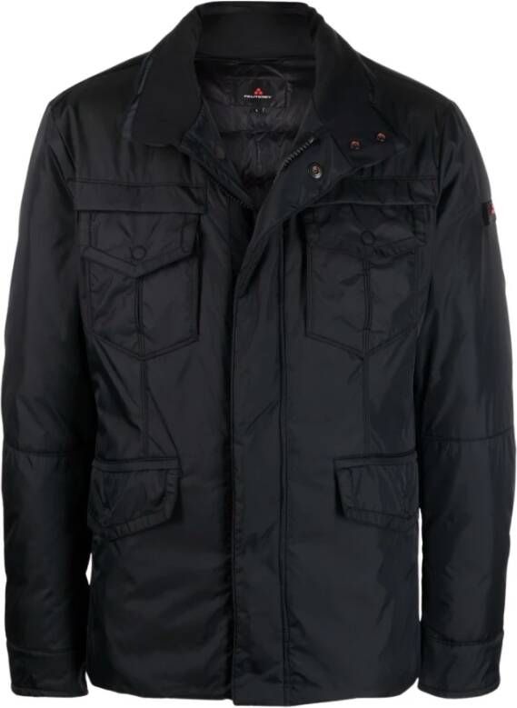 Peuterey Field Jacket In Shiny And Water Repellent Fabric , Zwart, Heren
