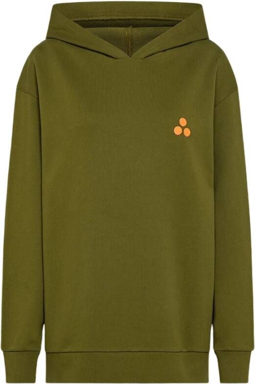 Peuterey Kleurblok katoenen sweatshirt , Groen, Dames