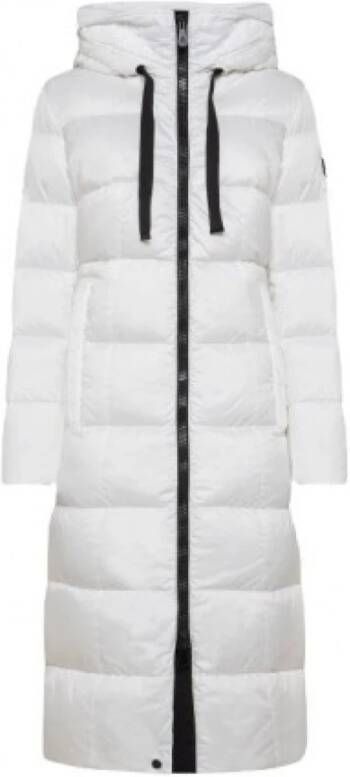 Peuterey Long padded down jacket with recycled down , Wit, Dames