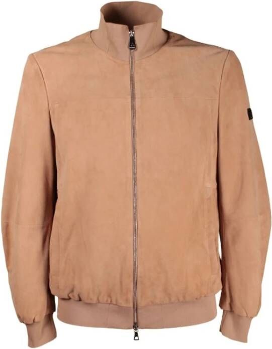 Peuterey Leren jasjes , Beige, Heren