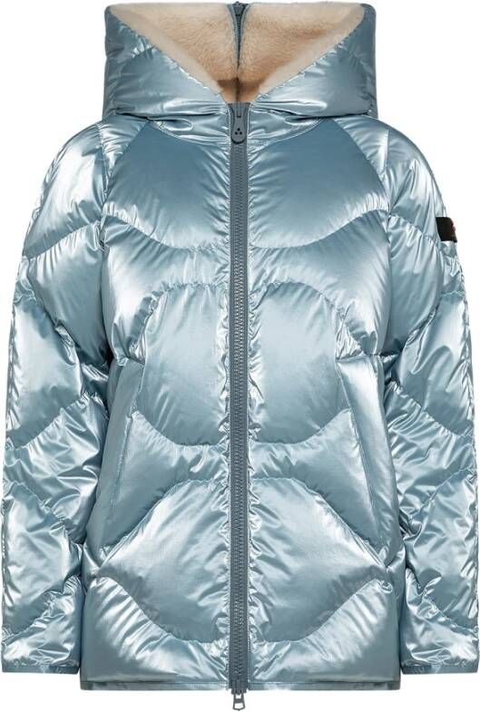 Peuterey Quilted jacket with pearl effect , Blauw, Dames