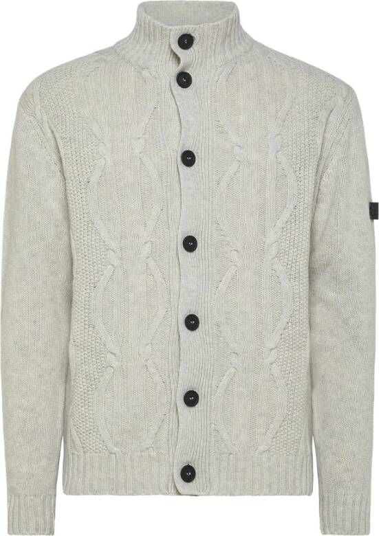 Peuterey Wollen gebreide `Sarran`s vest , Wit, Heren