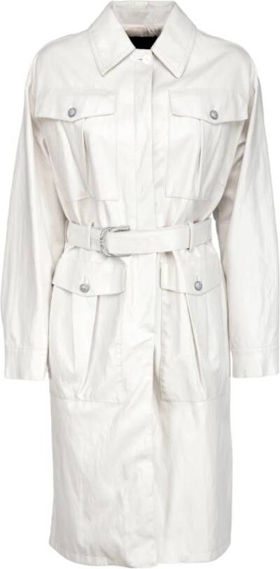 pinko Trenchcoats & Mantels Wit Dames