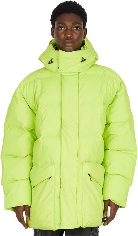 Rains Blokkappuffer jas , Groen, Heren