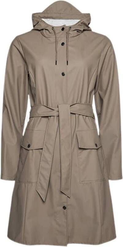 Rains Regenjassen Curve Jacket Taupe
