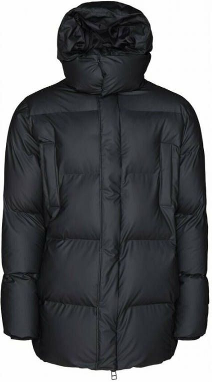 Rains Winterjassen Hooded Puffer Coat Zwart online kopen