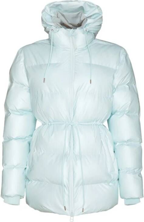 Rains Gewatteerde Jassen Blauw Dames