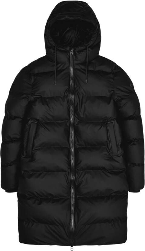 Rains Gewatteerde Jassen Zwart Dames