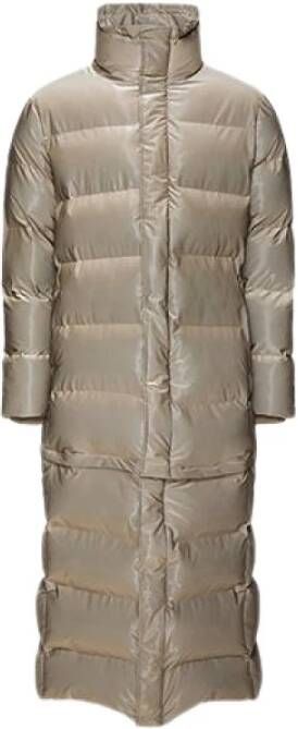 Rains Extra lange pufferjas , Bruin, Dames