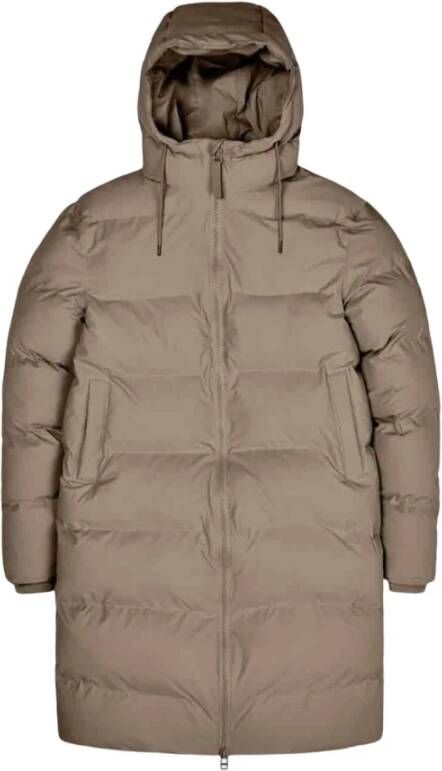 Rains Puffer jack met capuchon en steekzakken unisex