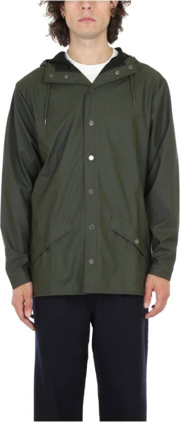 Rains Regenjas met klepzakken en capuchon