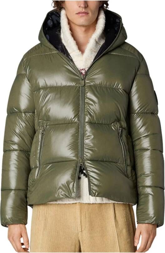Save The Duck Edgard Hooded Patded Jacket , Groen, Heren