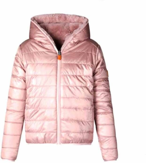 Save The Duck Fury15 Teddy omkeerbare jas Chloe Pink Kids , Roze, Dames