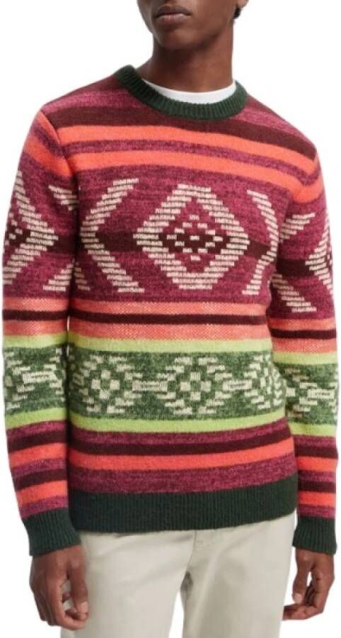 Scotch & Soda Trui met ronde hals en ikat jacquarddessin