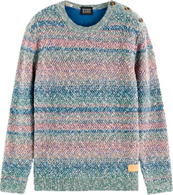 Scotch & Soda Gemêleerde trui met ronde hals en structuur