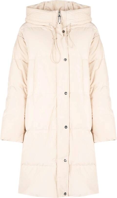 Silvian Heach Beige Gewatteerde Jas Long Down Jacket Ibar