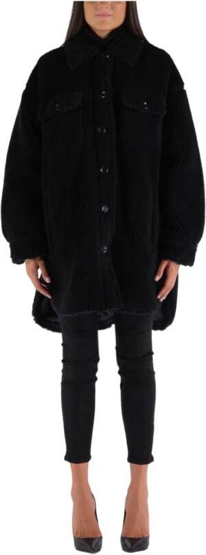 Stand Studio Sabi teddy jas in wolblend met klepzakken