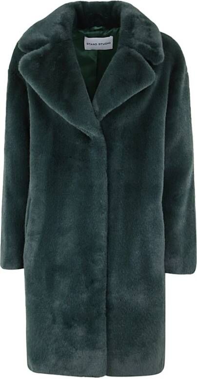 Stand Studio Faux bont shearling jassen , Groen, Dames