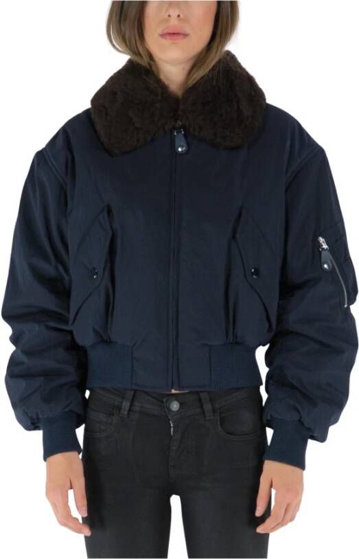Stella Mccartney Bomber jackets Blauw Dames