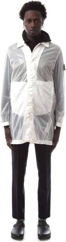 Stone Island Regenjas , Wit, Heren