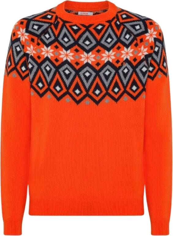 Sun68 Truien met ronde hals , Oranje, Heren
