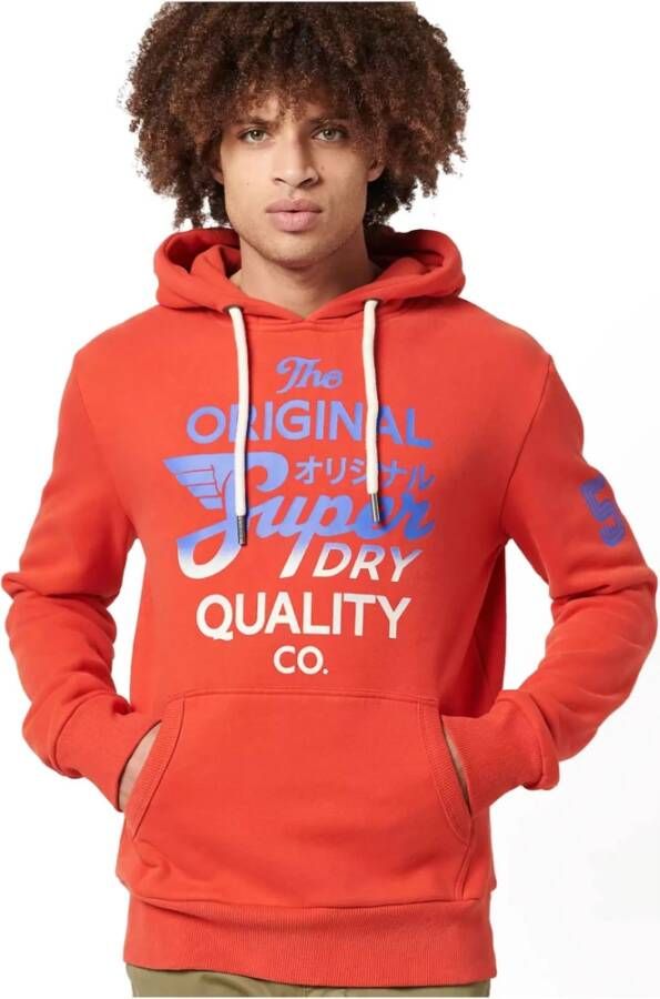 Superdry Hoodies & sweatvesten Oranje Heren