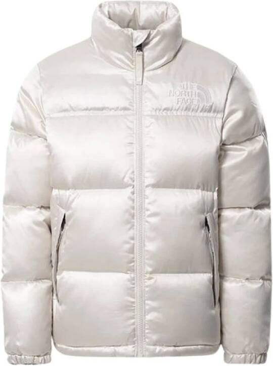 The North Face Jeugd 1996 Gedrukte retro nuptse jas , Wit, Unisex