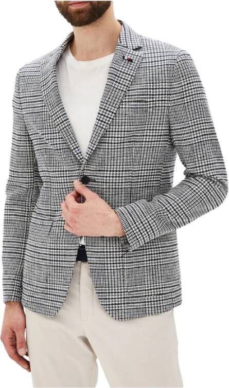 Tommy Hilfiger Slim fit blazer met pied-de-poule dessin