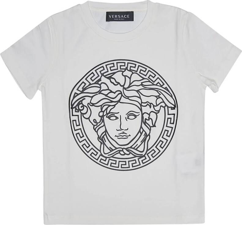 Versace 1000239 1A00290 T shirt maniche corte , Wit, Heren