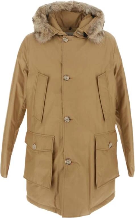 Woolrich Arctic Detachable Fur Parka , Bruin, Heren