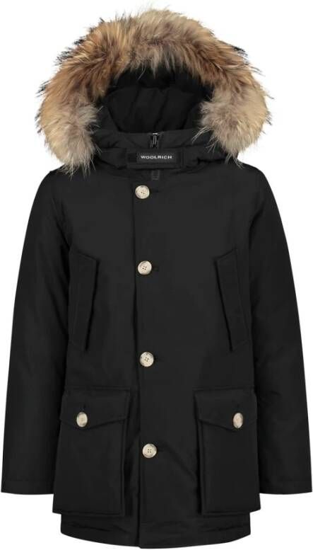 Woolrich Arctic Parka met afneembare vacht , Zwart, Heren