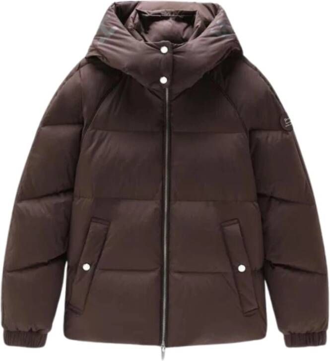 Woolrich Bruin Alsea Short Jacket bodembruin , Bruin, Dames