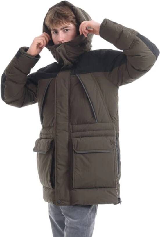 Woolrich Teton Padded Parka in Ripstop cotton , Groen, Heren