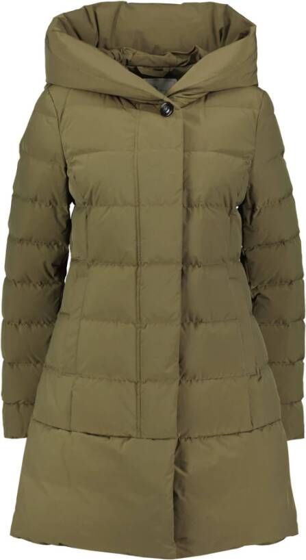 Woolrich Green Parka Puffy Prescott , Groen, Dames