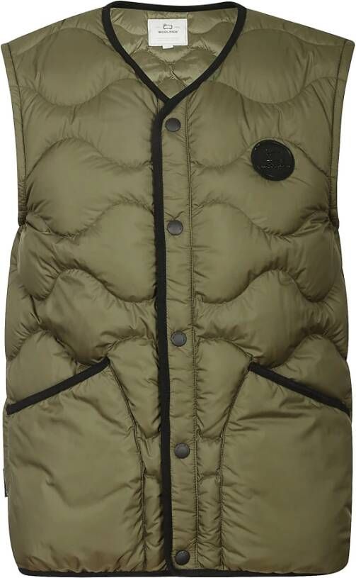 Woolrich Green Sierra gewatteerd vest , Groen, Heren