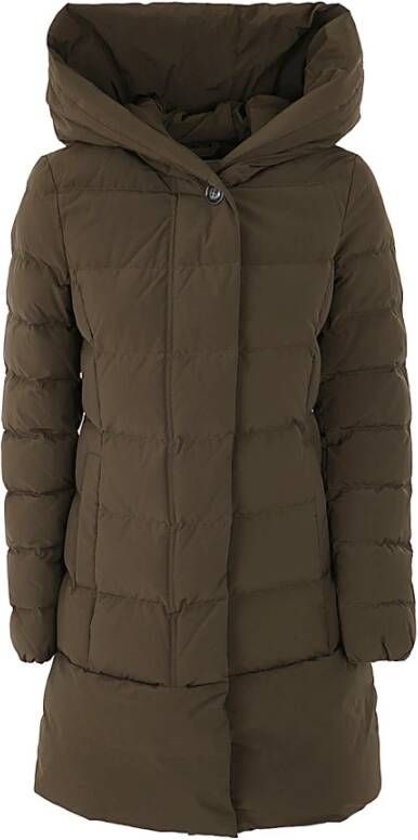 Woolrich Groene Puffy Prescott Parka , Groen, Dames