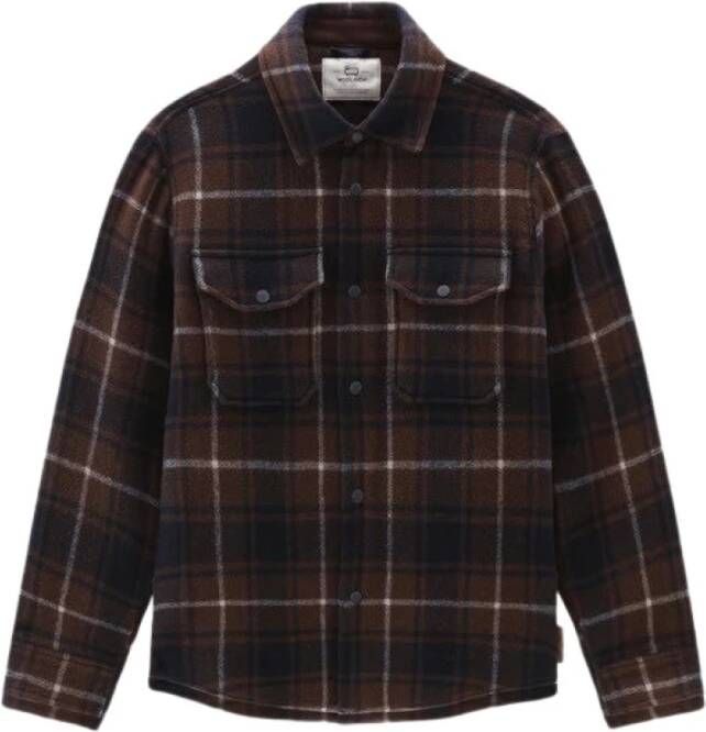 Woolrich Alledaagse t shirts , Bruin, Heren