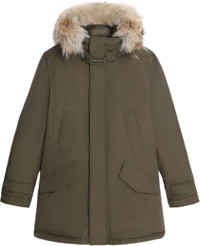Woolrich Polar Parka in Ramar met hoge kraag en bontafwerking , Groen, Heren