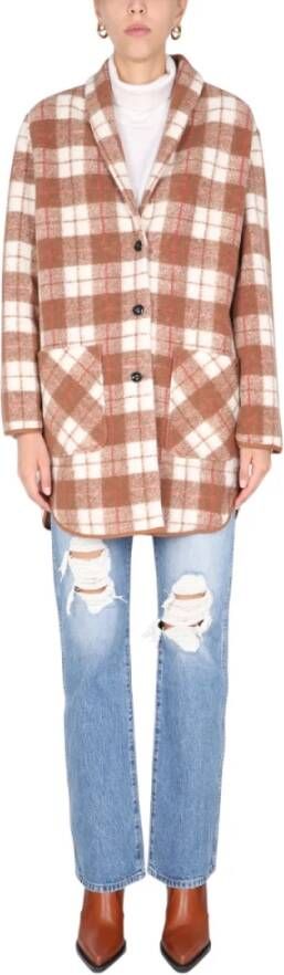 Woolrich Single Breasted Coats , Bruin, Dames