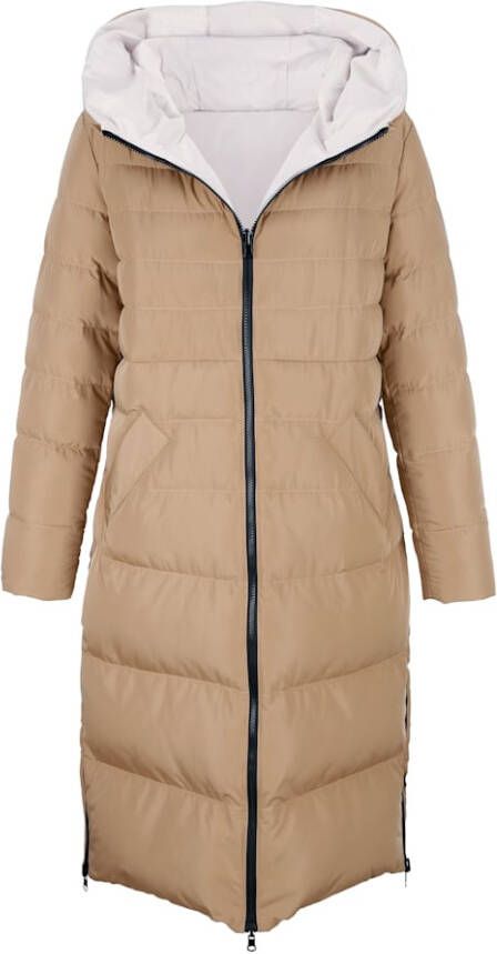 alba moda Keerbare mantel met twee mooie kanten Beige/Offwhite